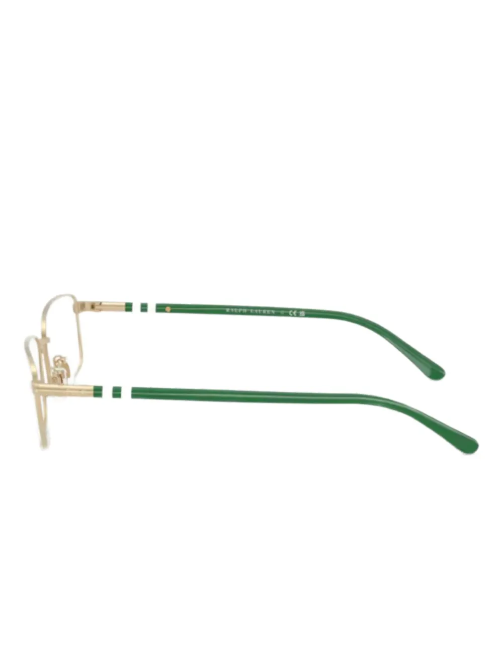 Polo Ralph Lauren 1235 VISTA bril met gestreept rechthoekig montuur Goud