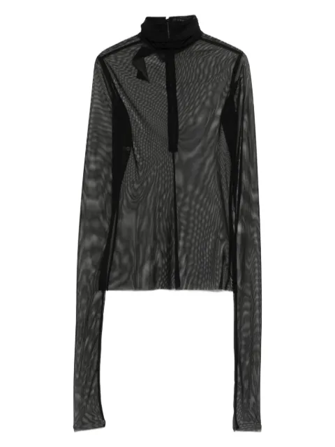 RHIZOME Sovino tulle turtleneck top