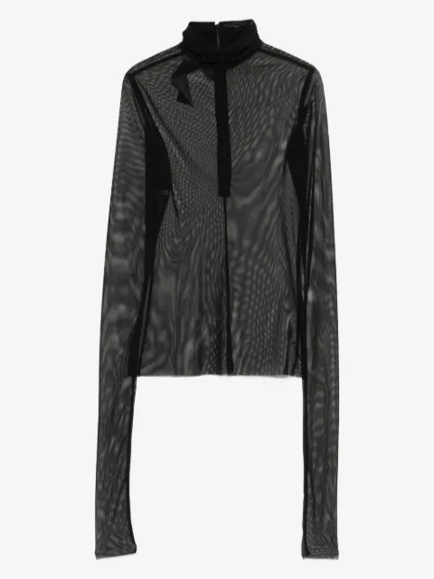 RHIZOME Sovino tulle turtleneck top