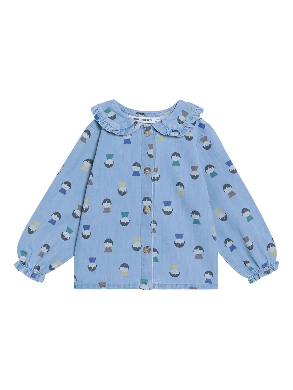 Bobo Choses Hemd mit Rüschen - Blau
