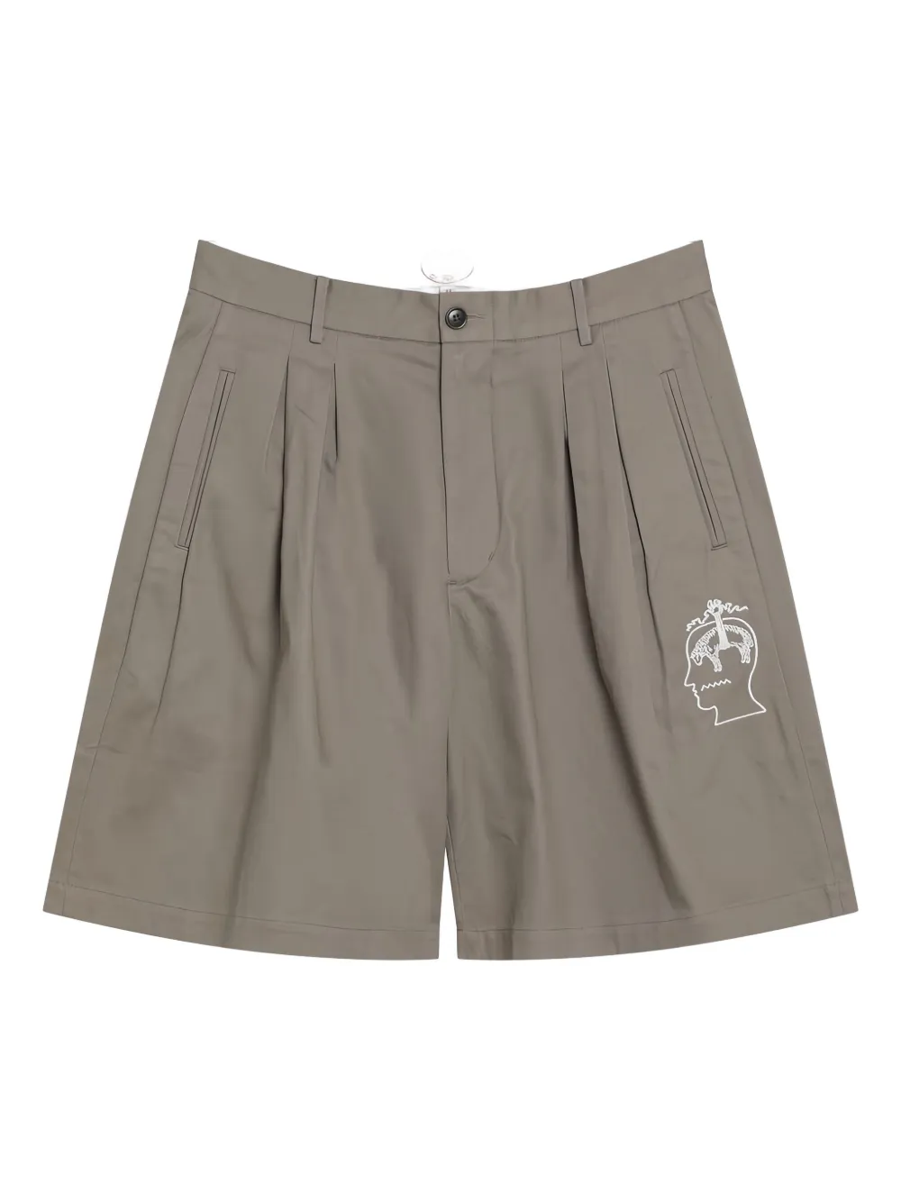 Brain Dead Brooks Brothers pleated chino shorts | Neutrals | Image 1