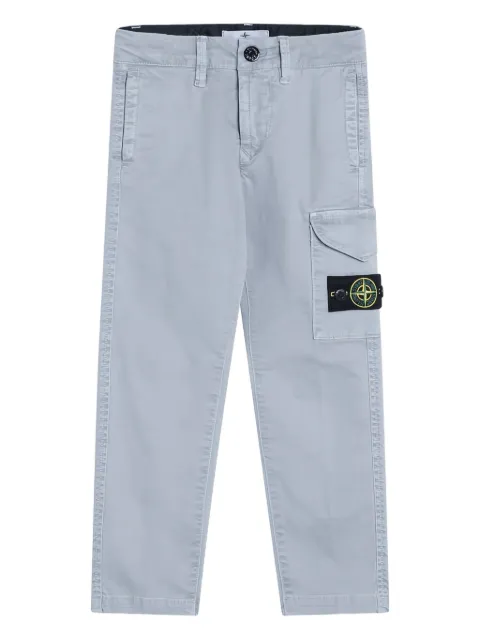 Stone Island Junior pantalones cargo con etiqueta del logo