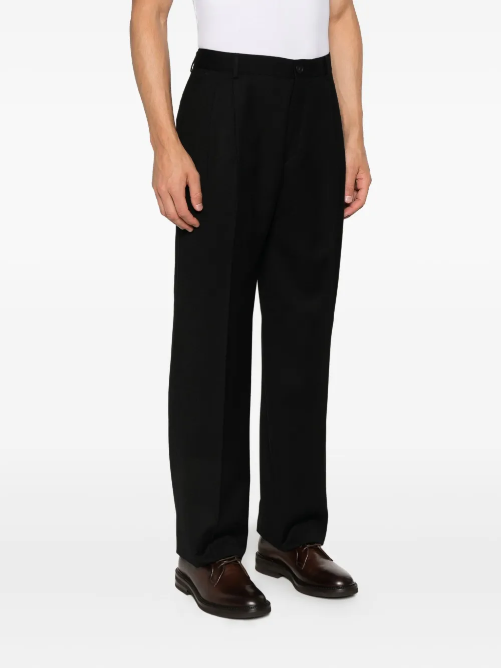 Manuel Ritz Flanellen broek Zwart