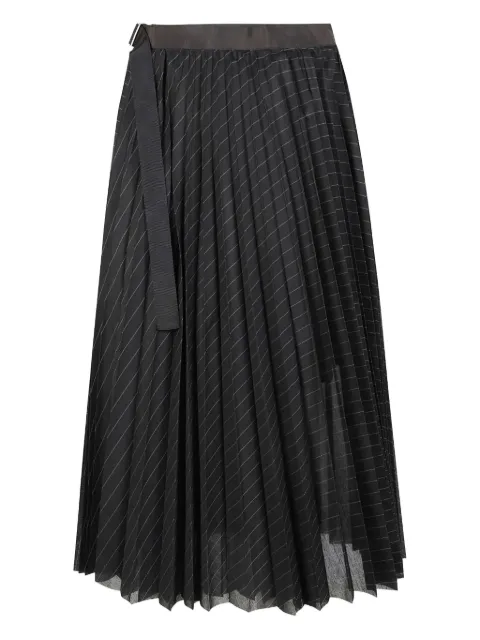 sacai jupe plissée à rayures
