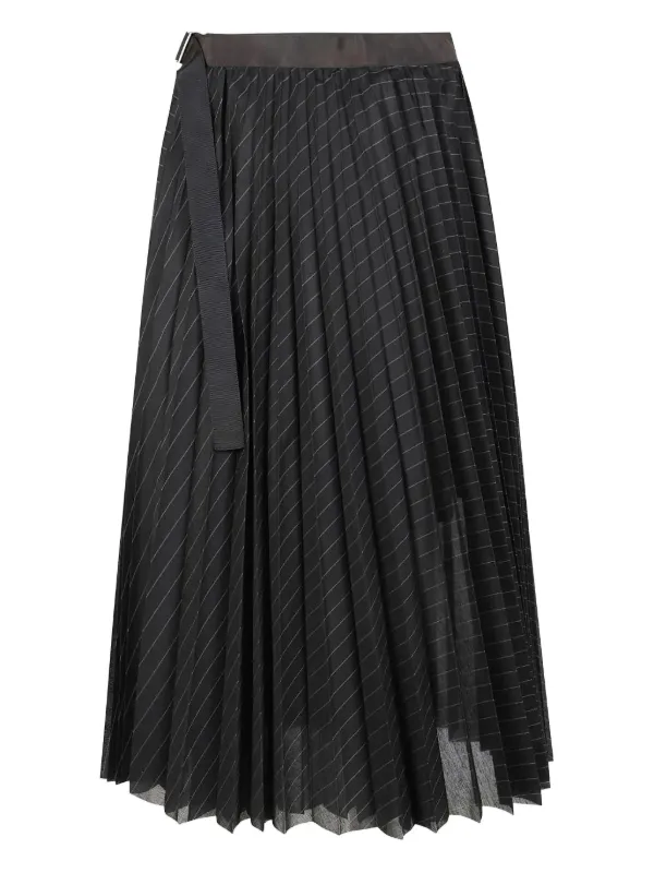 sacai プリーツスカート　 ブラック　2 Sacai プリーツ スカート | ブラック | FARFETCH JP