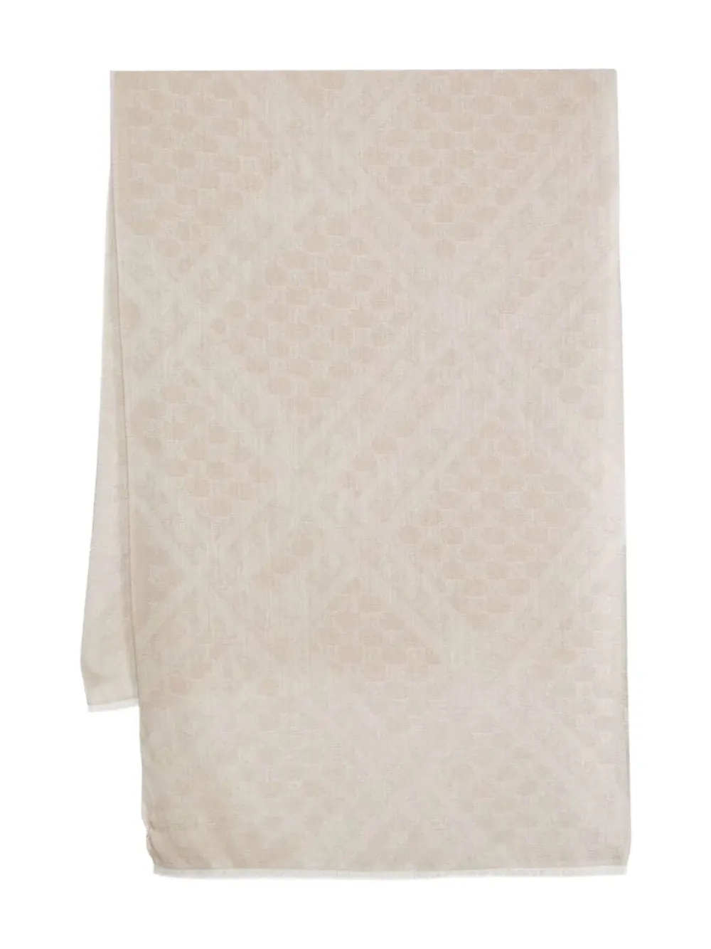 Max Mara Fringed Scarf In Brown