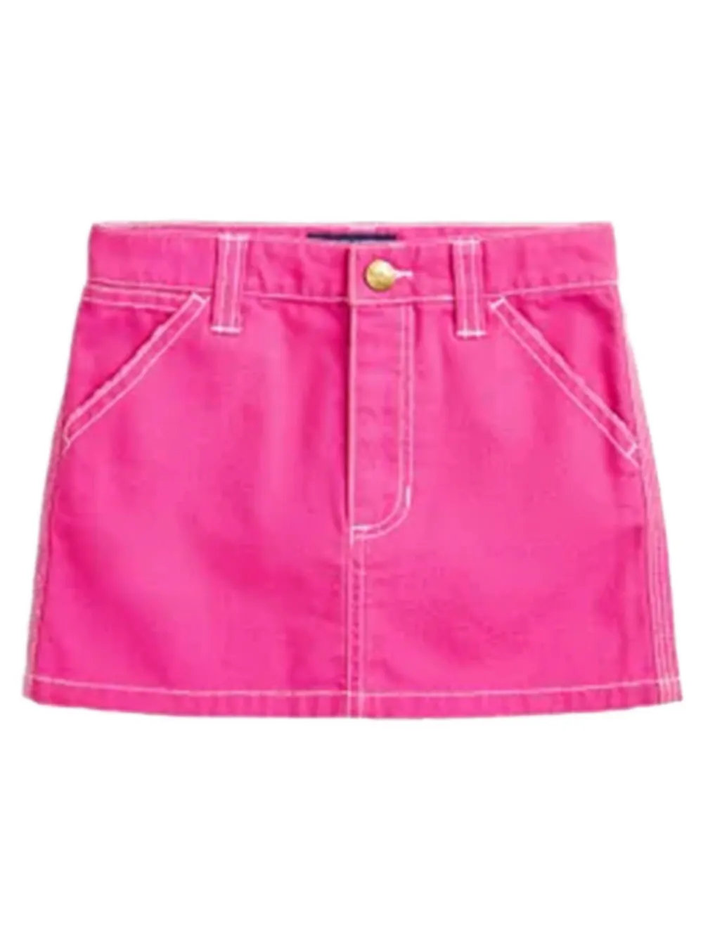 POLO RALPH LAUREN KIDS Spijkerrok met contrasterende stiksels Roze