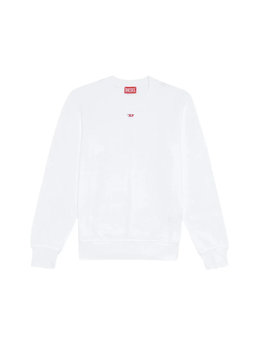 Diesel S-ginn-d Cotton Sweatshirt In White