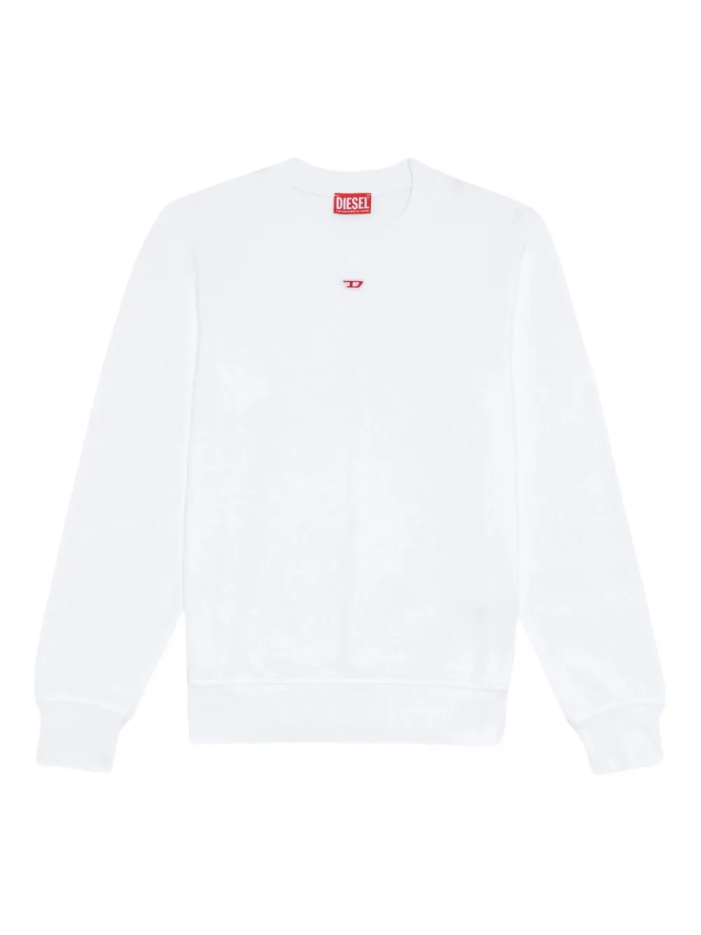 Diesel S-ginn-d Cotton Sweatshirt In White