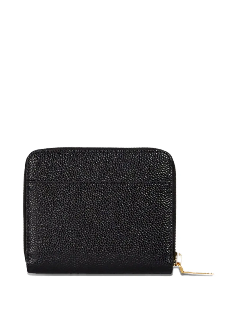 Thom Browne Logo Embossed Zipped Wallet In Black