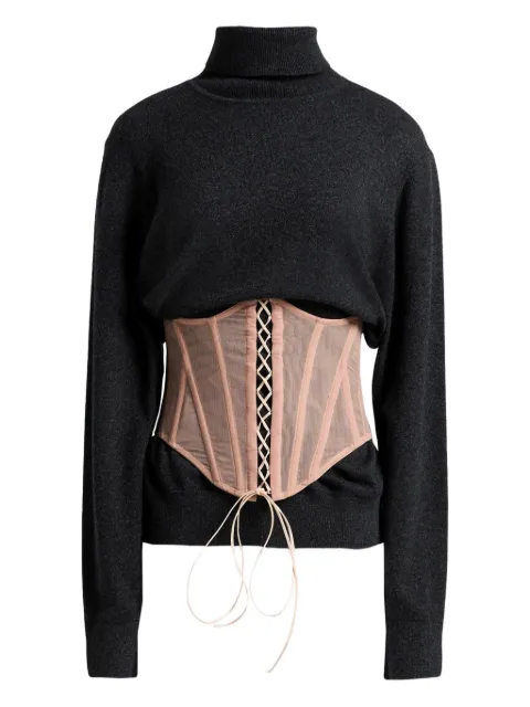 Dilara Findikoglu turtleneck corset sweater