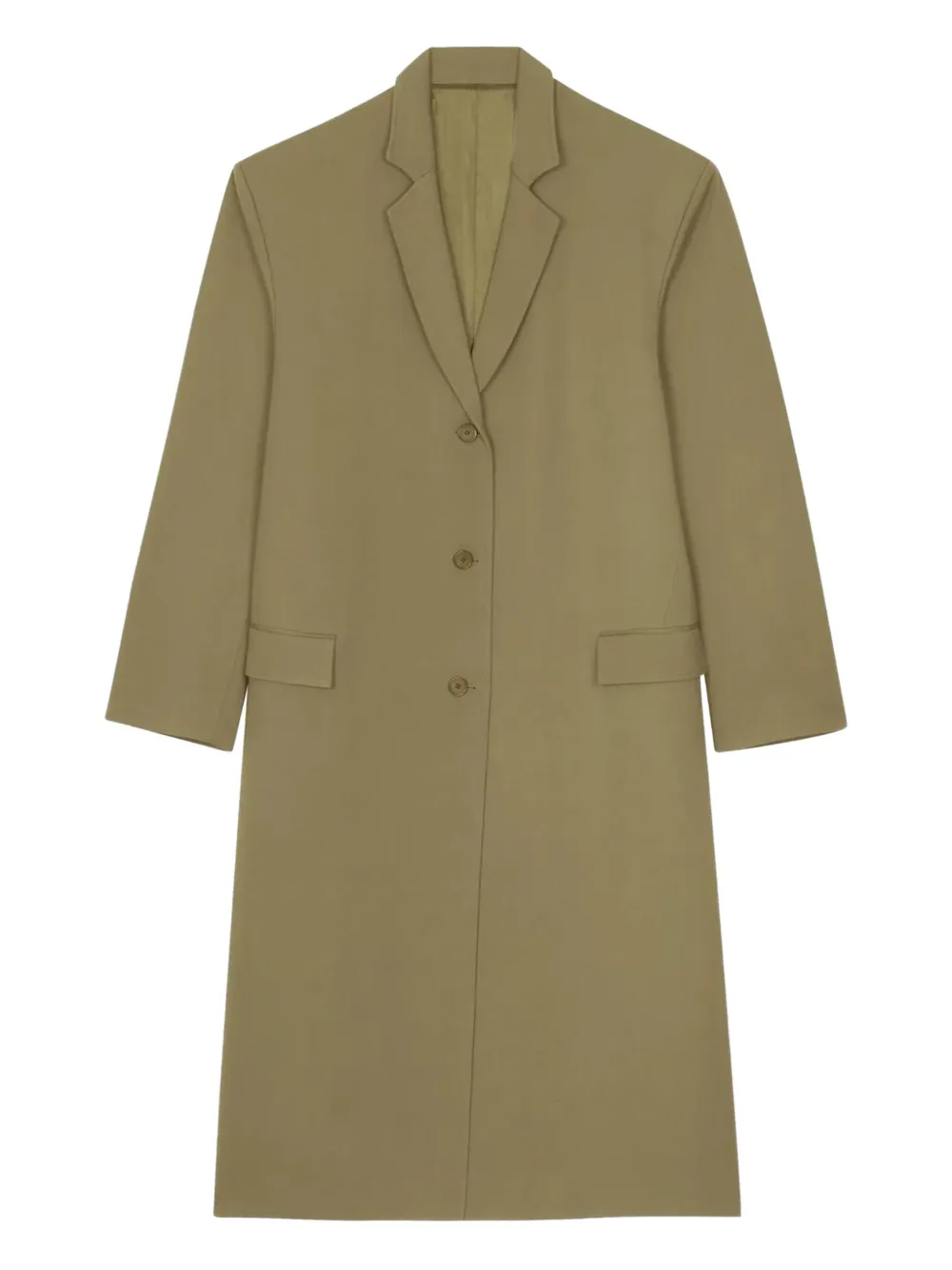 The Frankie Shop Pocket Tribeca Long Jacket In Green