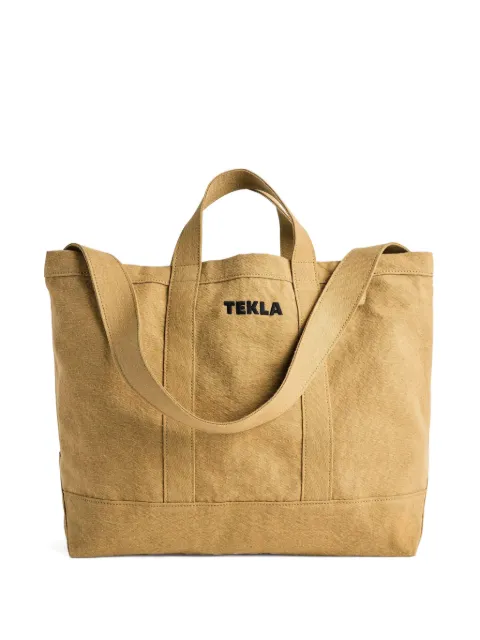 TEKLA logo detail beach tote bag