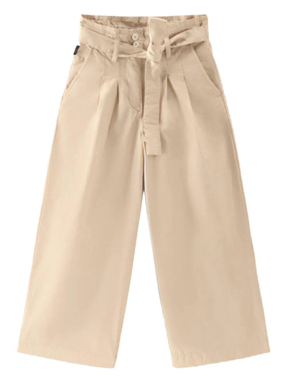 Woolrich Belted Pleated Trousers In Neutral