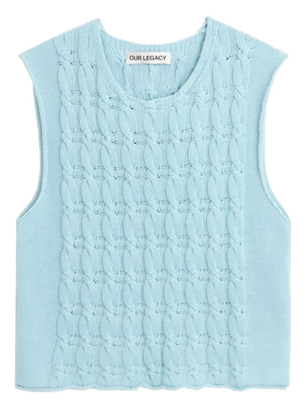 Our Legacy Cable-knit Vest In Blue