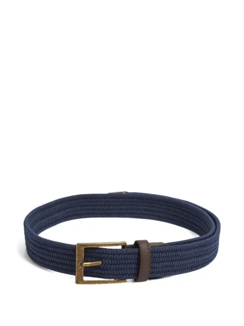 Barbour buckle leather-detail belt