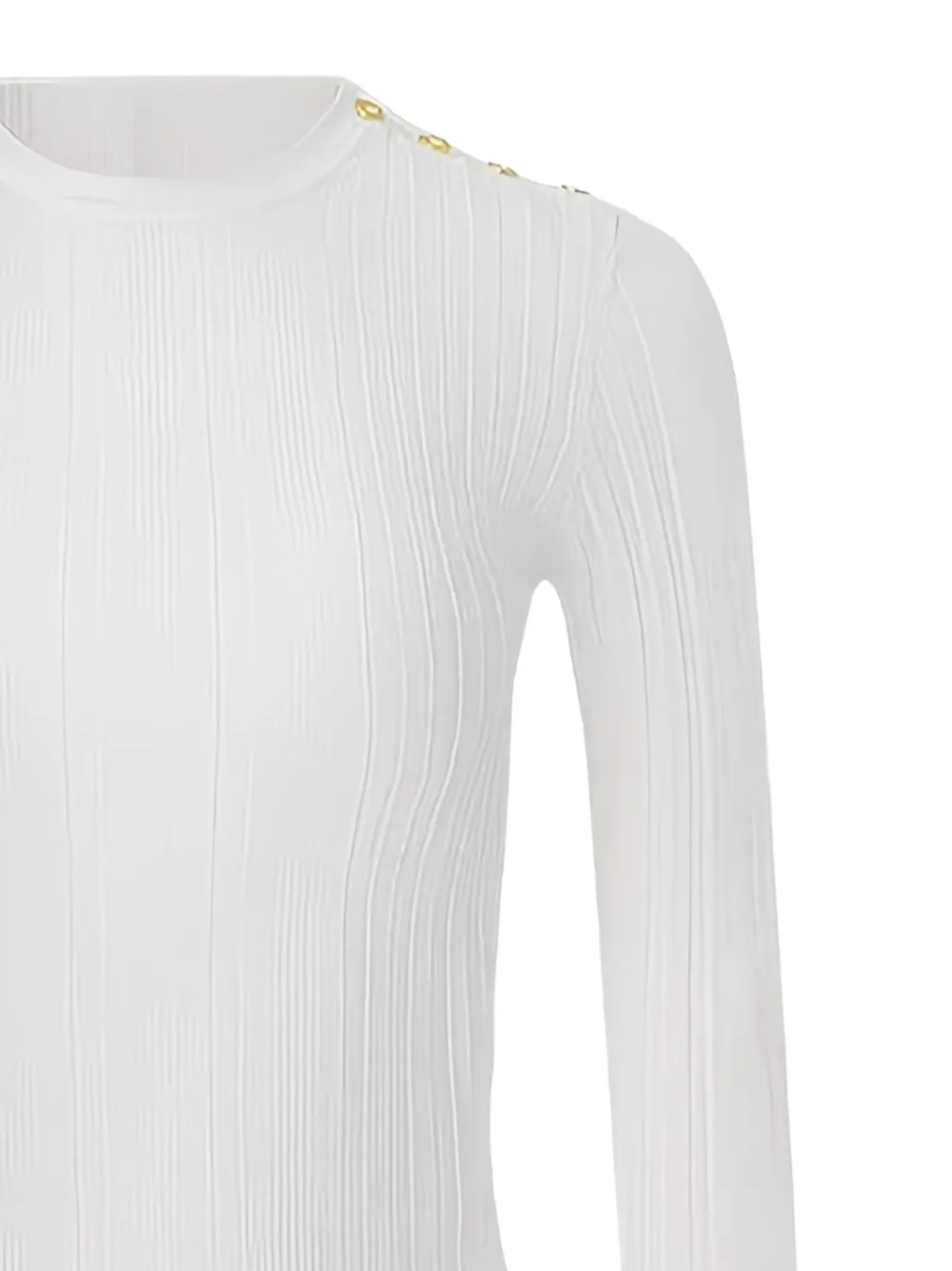 Elisabetta Franchi buttoned-shoulder ribbed T-shirt | T-shirts & Jerseys | Image 2