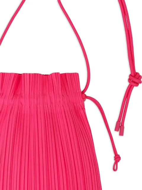 Pleats Please Issey Miyake bolsa crossbody con cordones