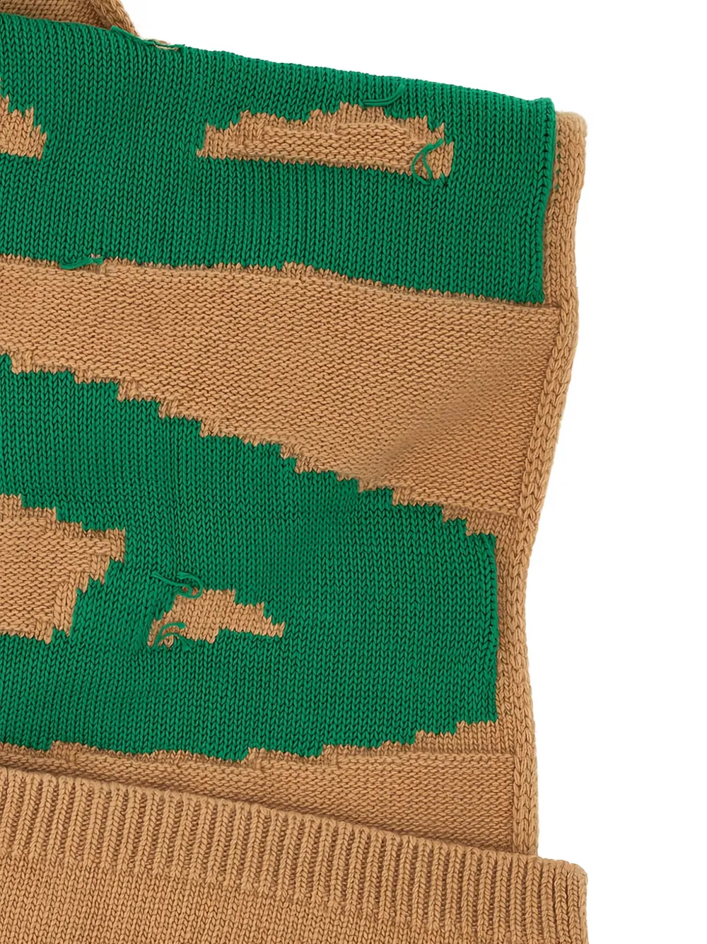 Marni Sjaal met geborduurd logo - Beige