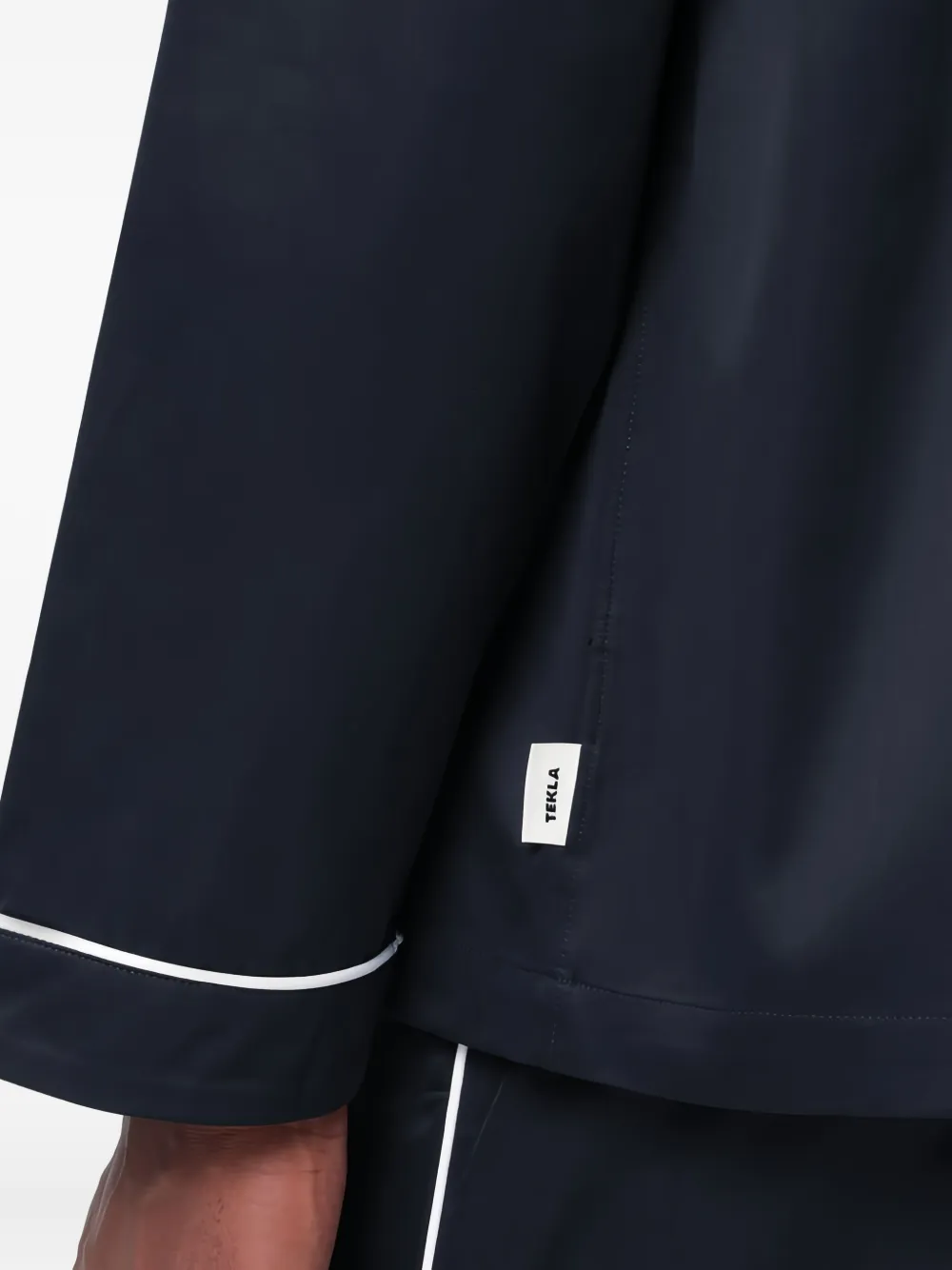 TEKLA Pyjama met afwerking Blauw