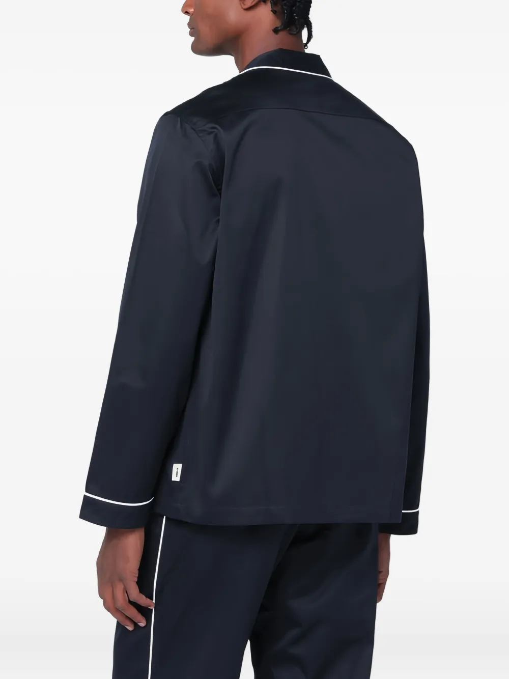 TEKLA Pyjama met afwerking Blauw