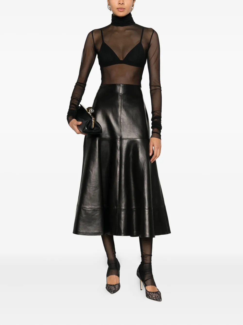 RHIZOME Sovino tulle leggings - Zwart