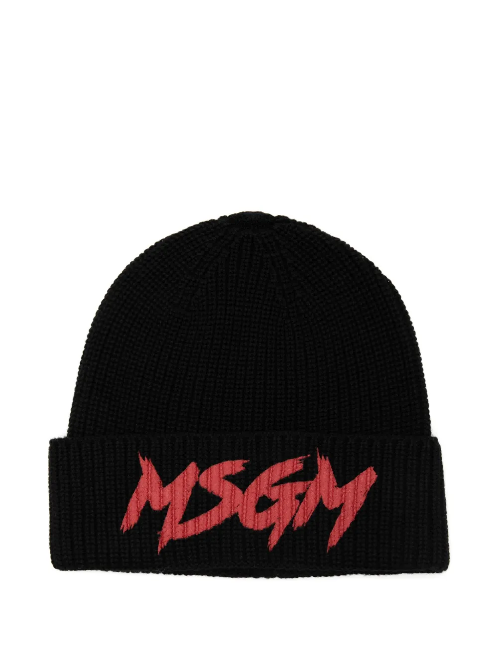MSGM Kids embroidered beanie | Black | Image 1