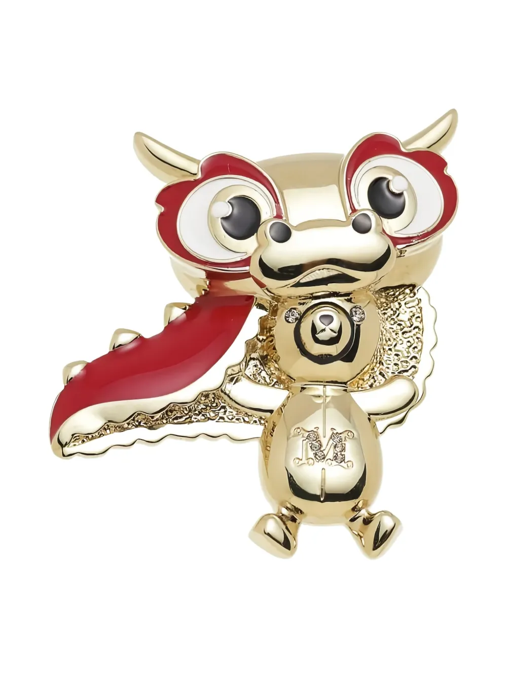 Max Mara Teddy Dragon broche - Goud