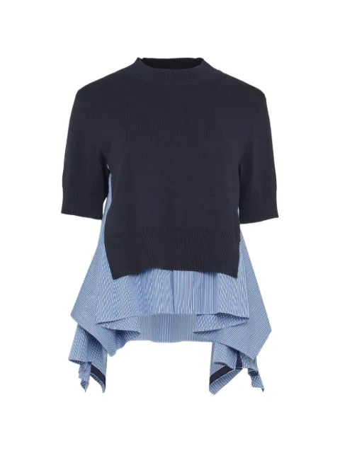 sacai blouse en popeline