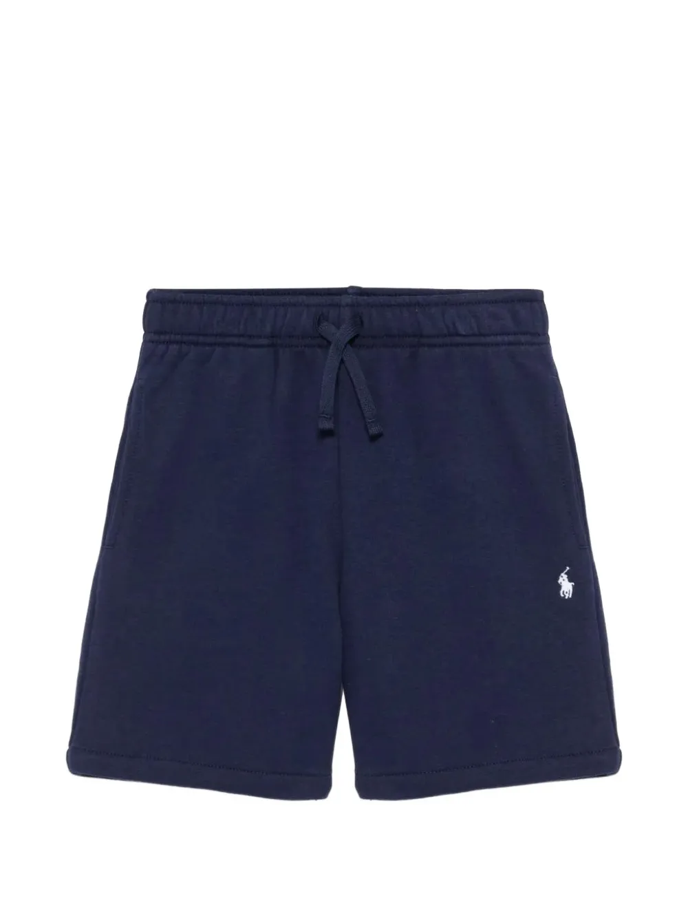 POLO RALPH LAUREN KIDS Pony-embroidered drawstring shorts Blauw