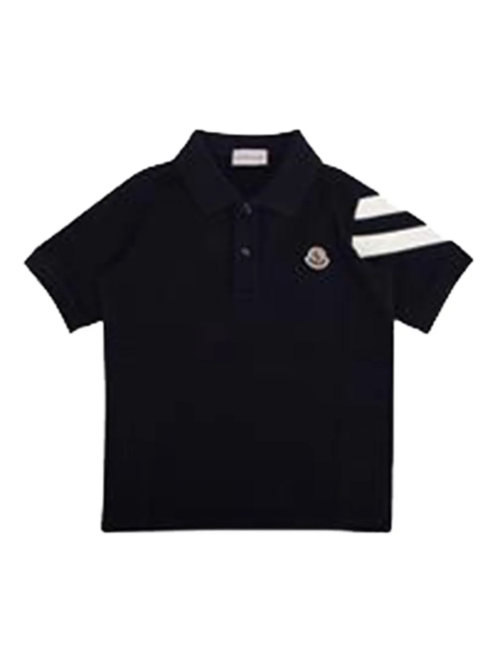 Moncler Enfant Poloshirt met logopatch Blauw