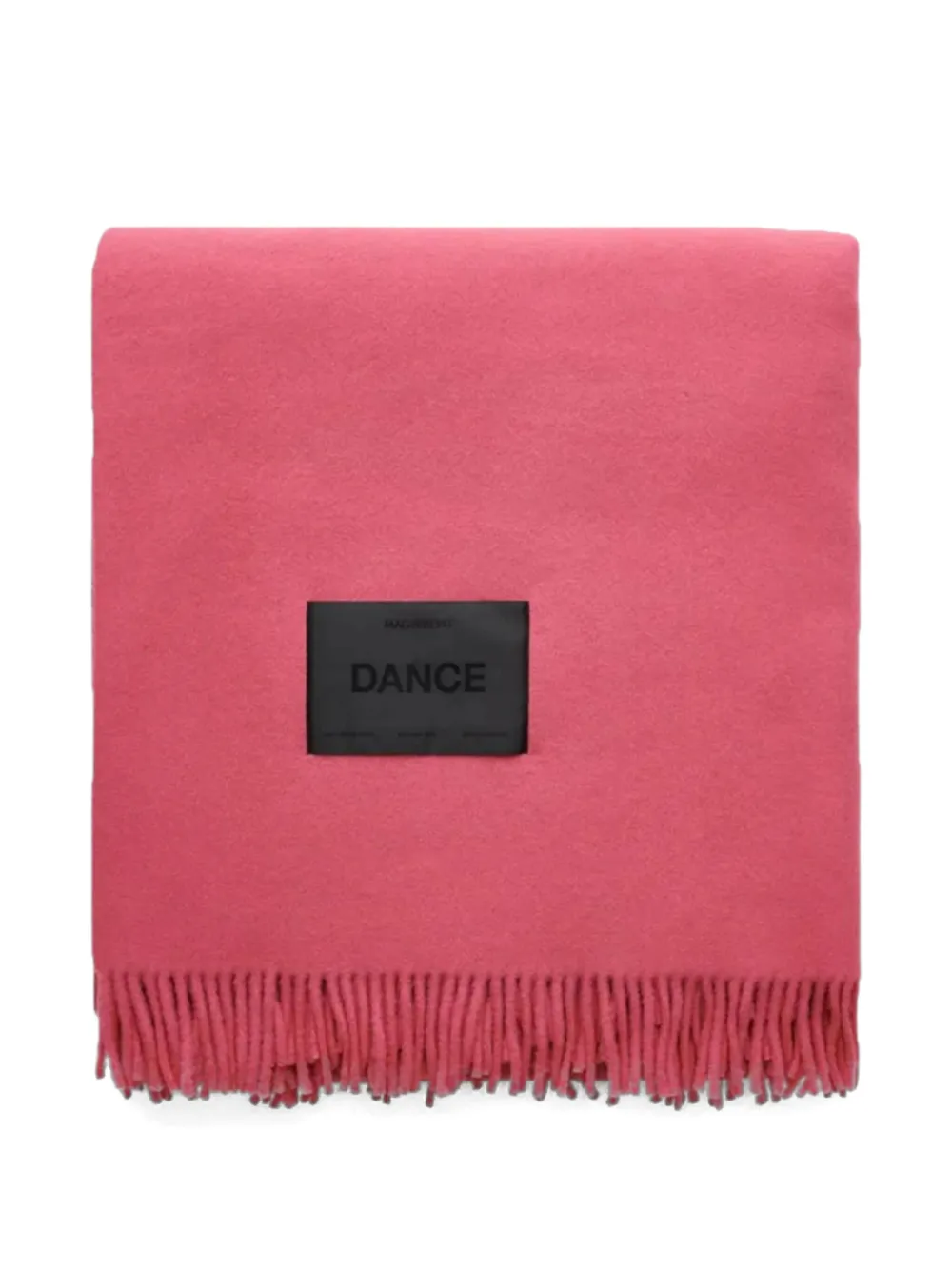 Magniberg organic cotton fringed blanket | Pink | Image 1