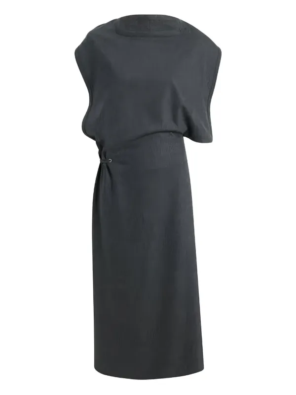 khaite grey dress Khaite Storm Dress in Sterling - Grey Designer Dress