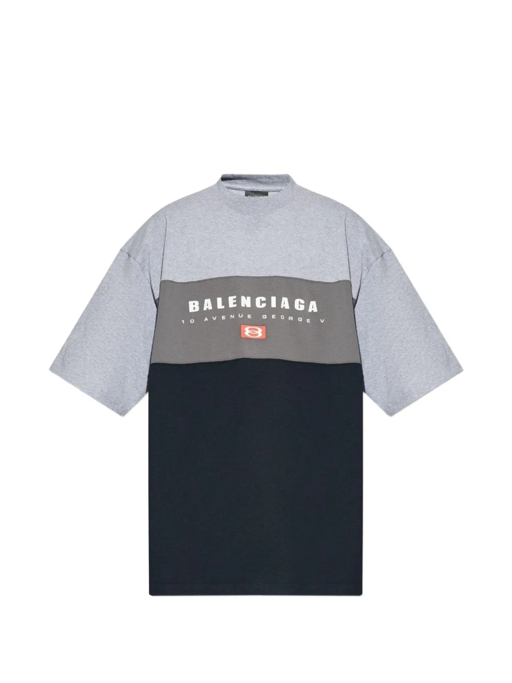 Balenciaga colour block T-shirt - Grigio