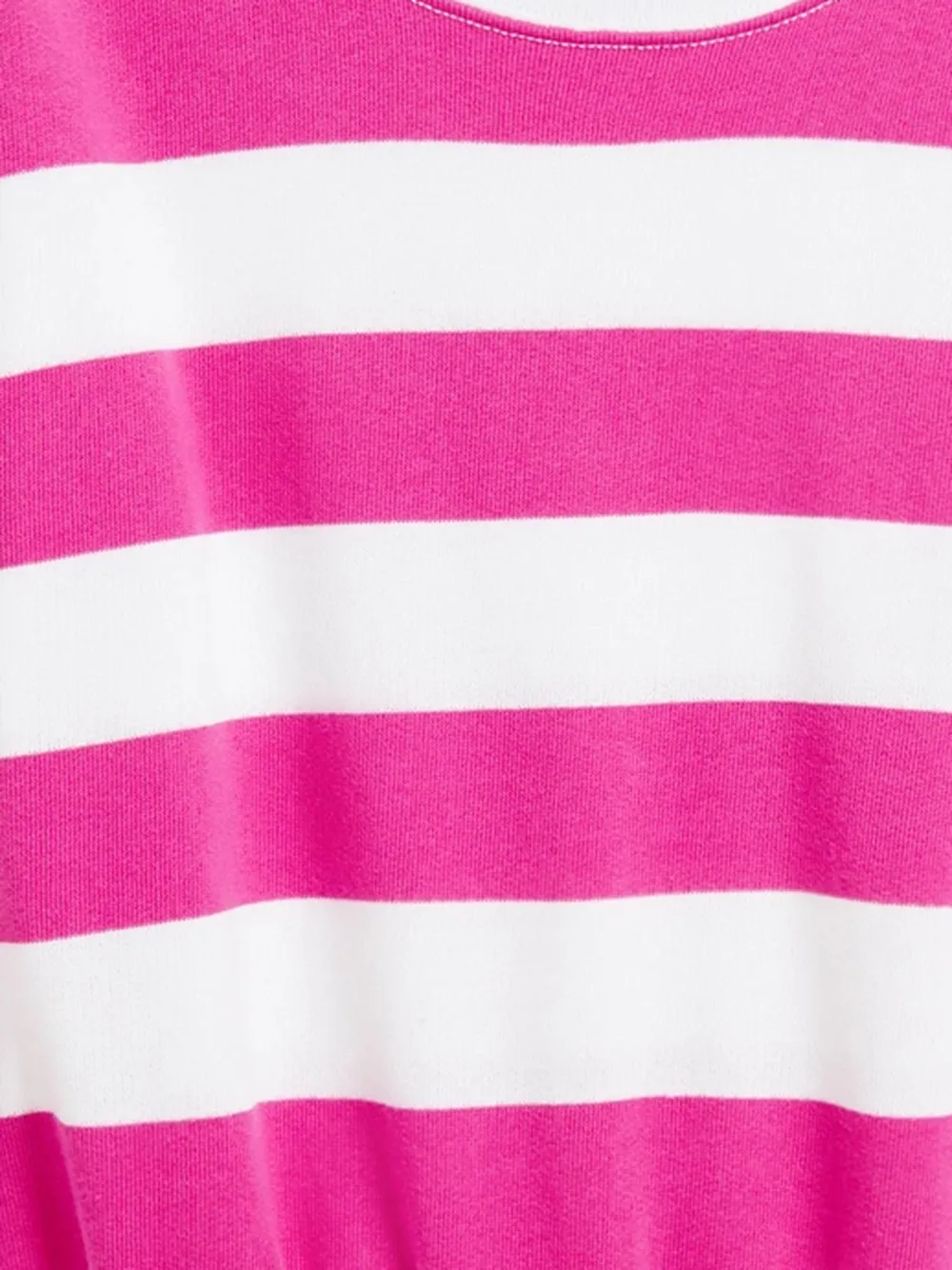 POLO RALPH LAUREN KIDS striped embroidered-logo sweatshirt Roze