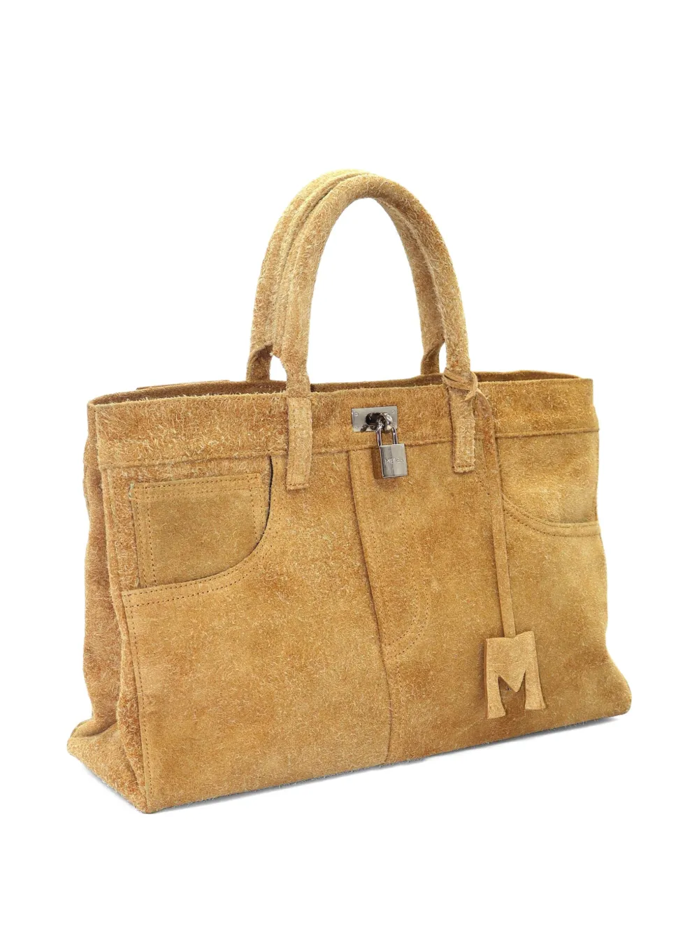 Medea Hairy Velour Nina Tote Bag In Brown