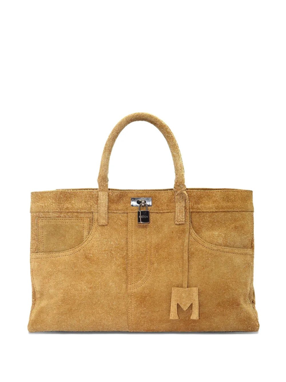 Medea hairy velour nina tote bag | Brown | Image 1