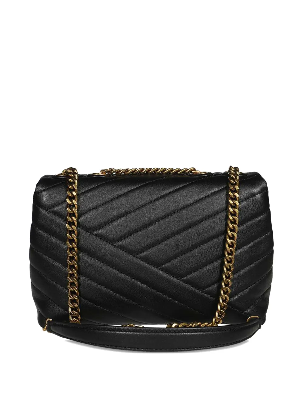 Tory Burch Kleine Kira Chevron schoudertas - Zwart