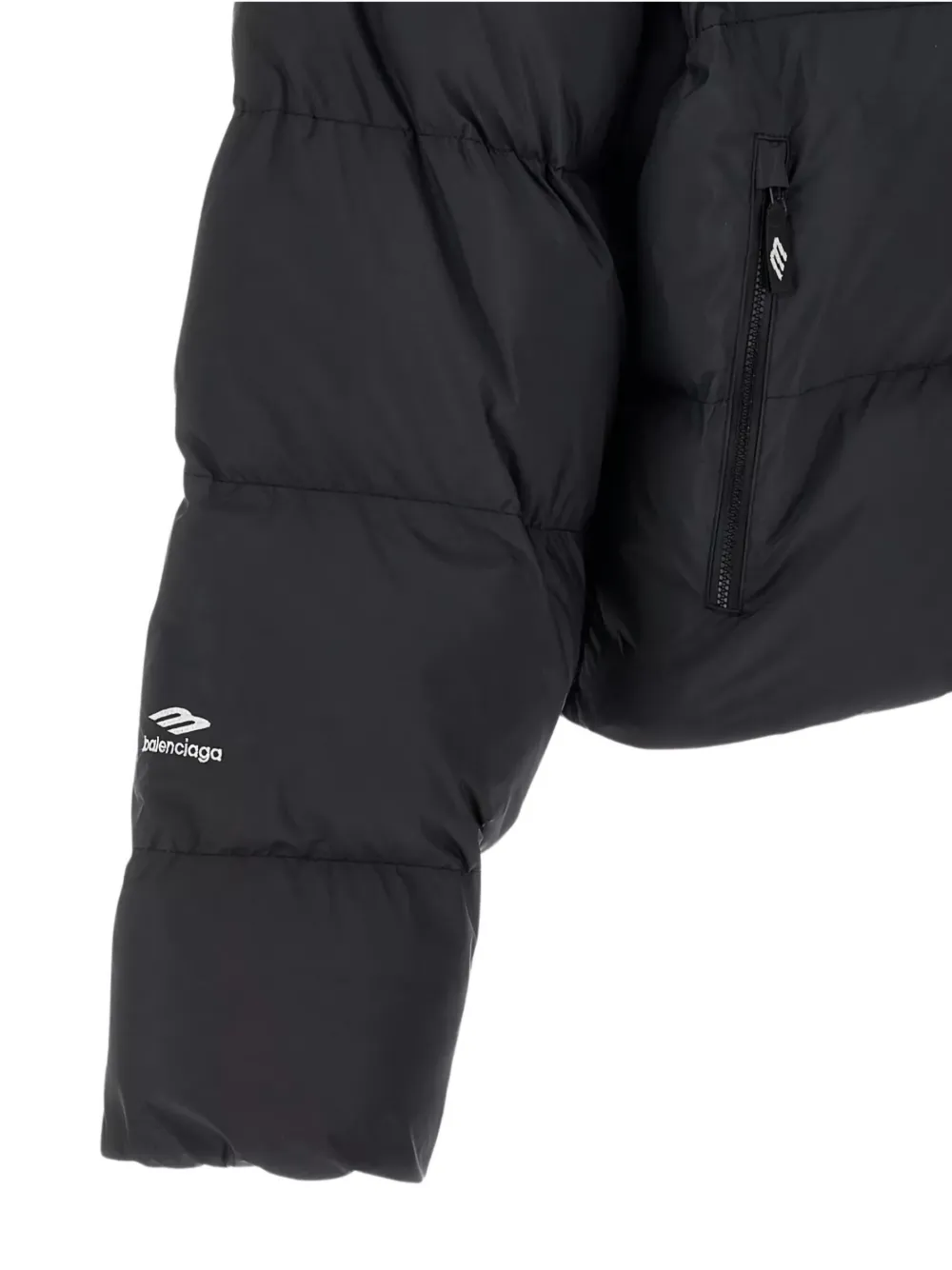 Balenciaga Pocket Puffer Jacket In Black