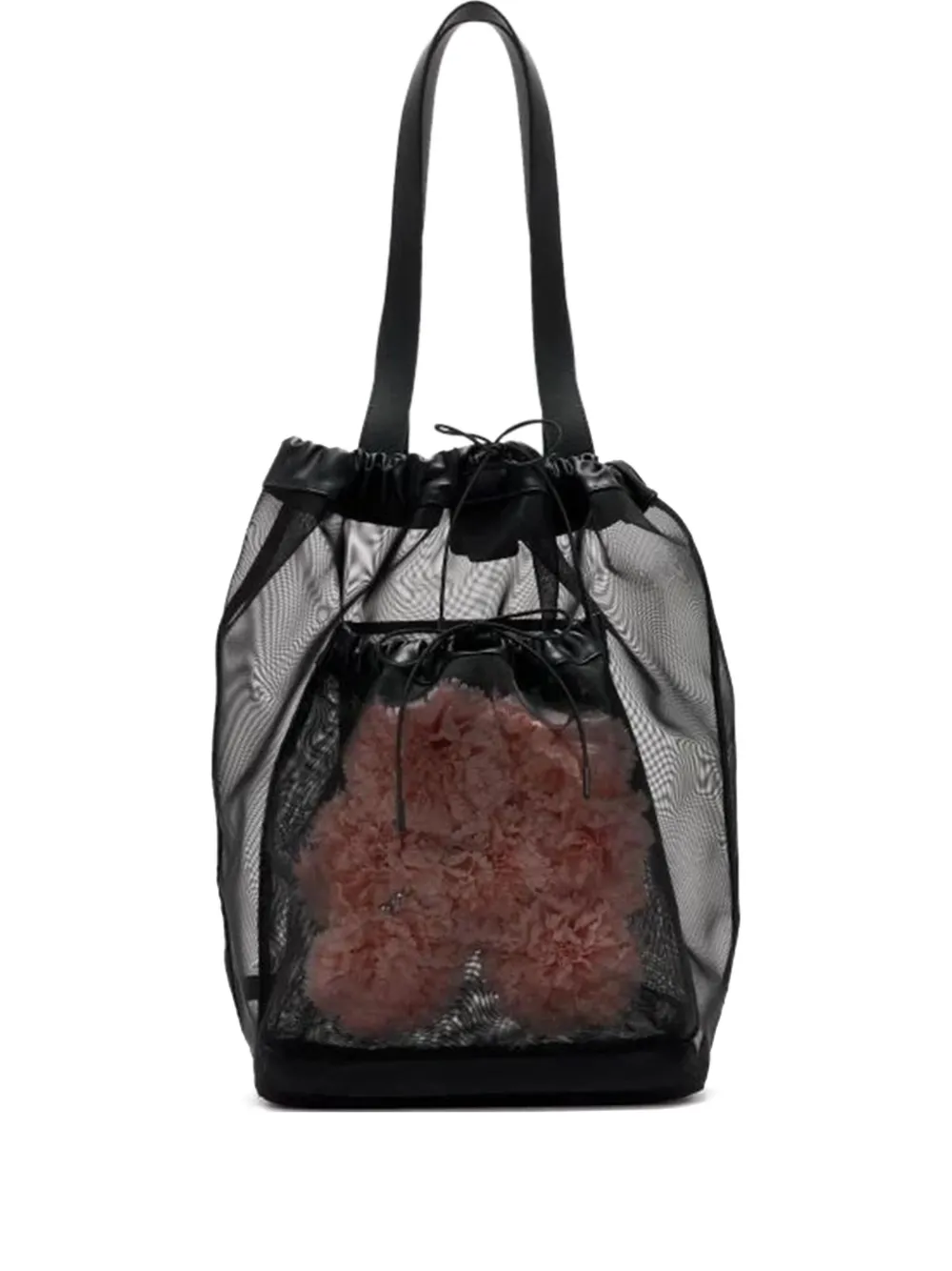 Simone Rocha Sheer Tote Bag In Black
