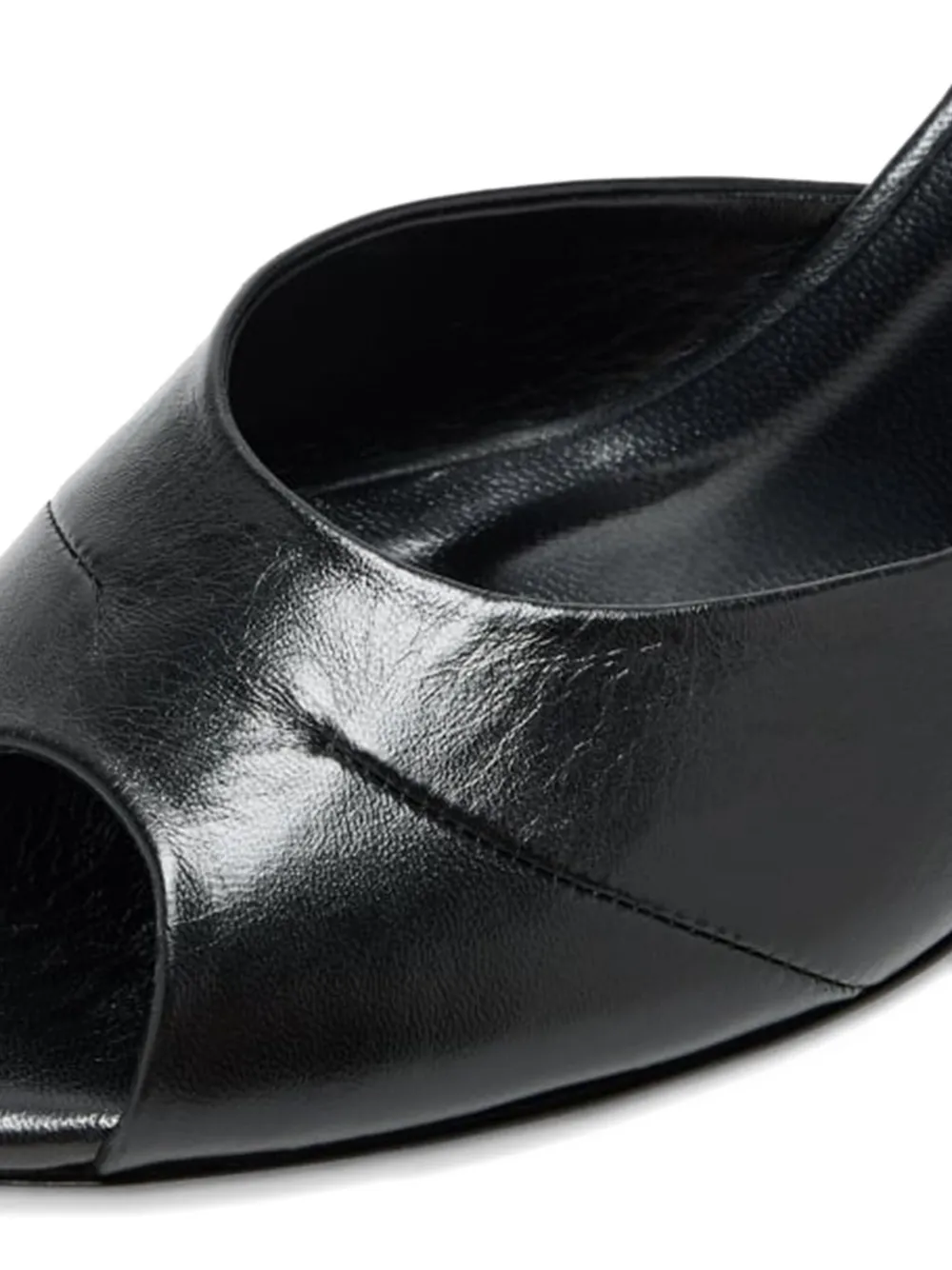 Jude 65mm Cave Peep-toe Leather Sandals In Black