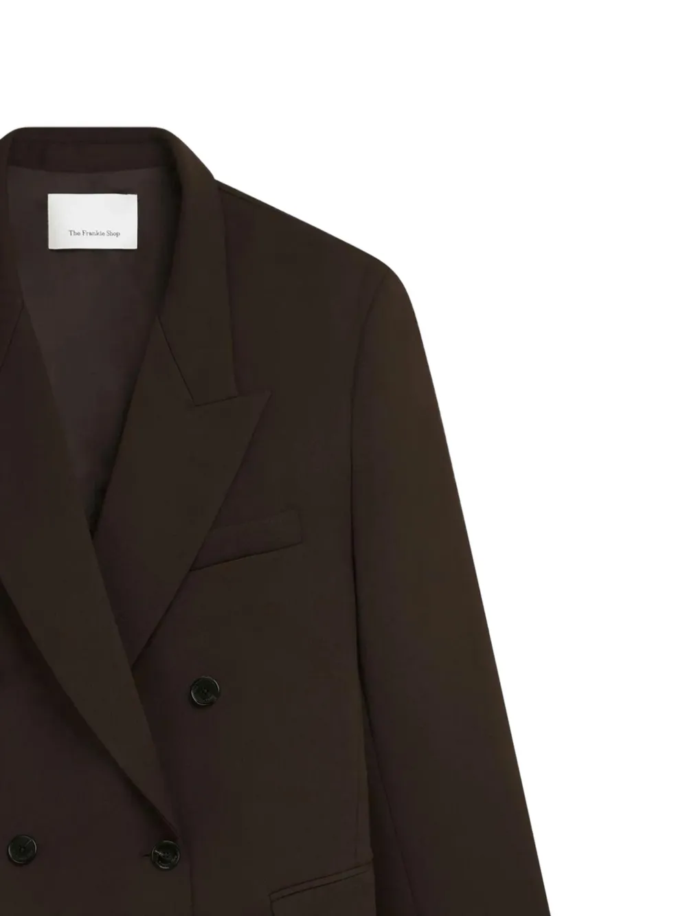 The Frankie Shop Jane Double-breasted Coat In Brown