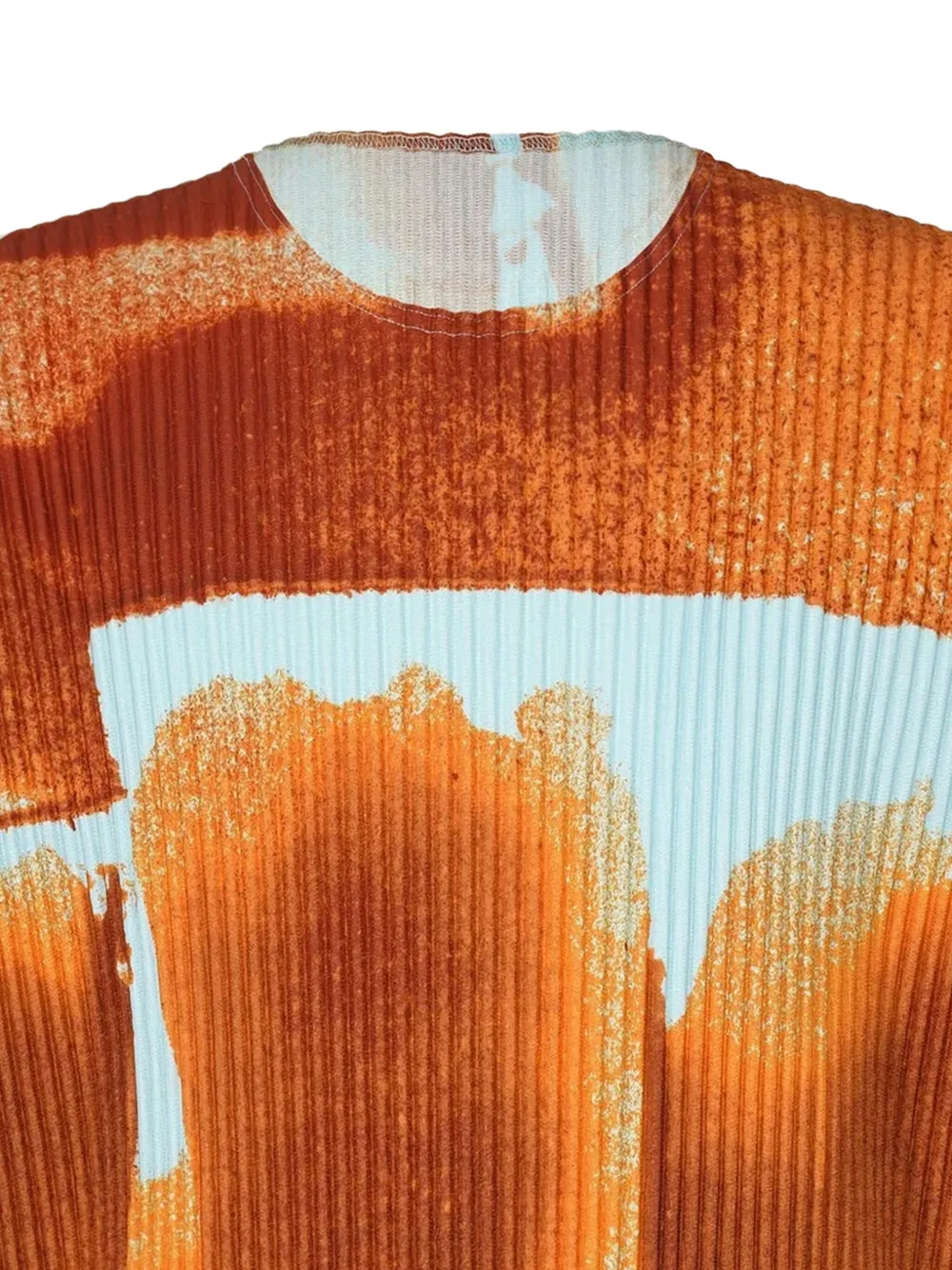 Homme Plissé Issey Miyake Wind Walk geplooide top - Oranje