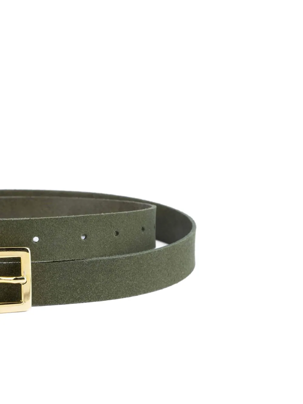 The Frankie Shop Evro suede belt - Groen