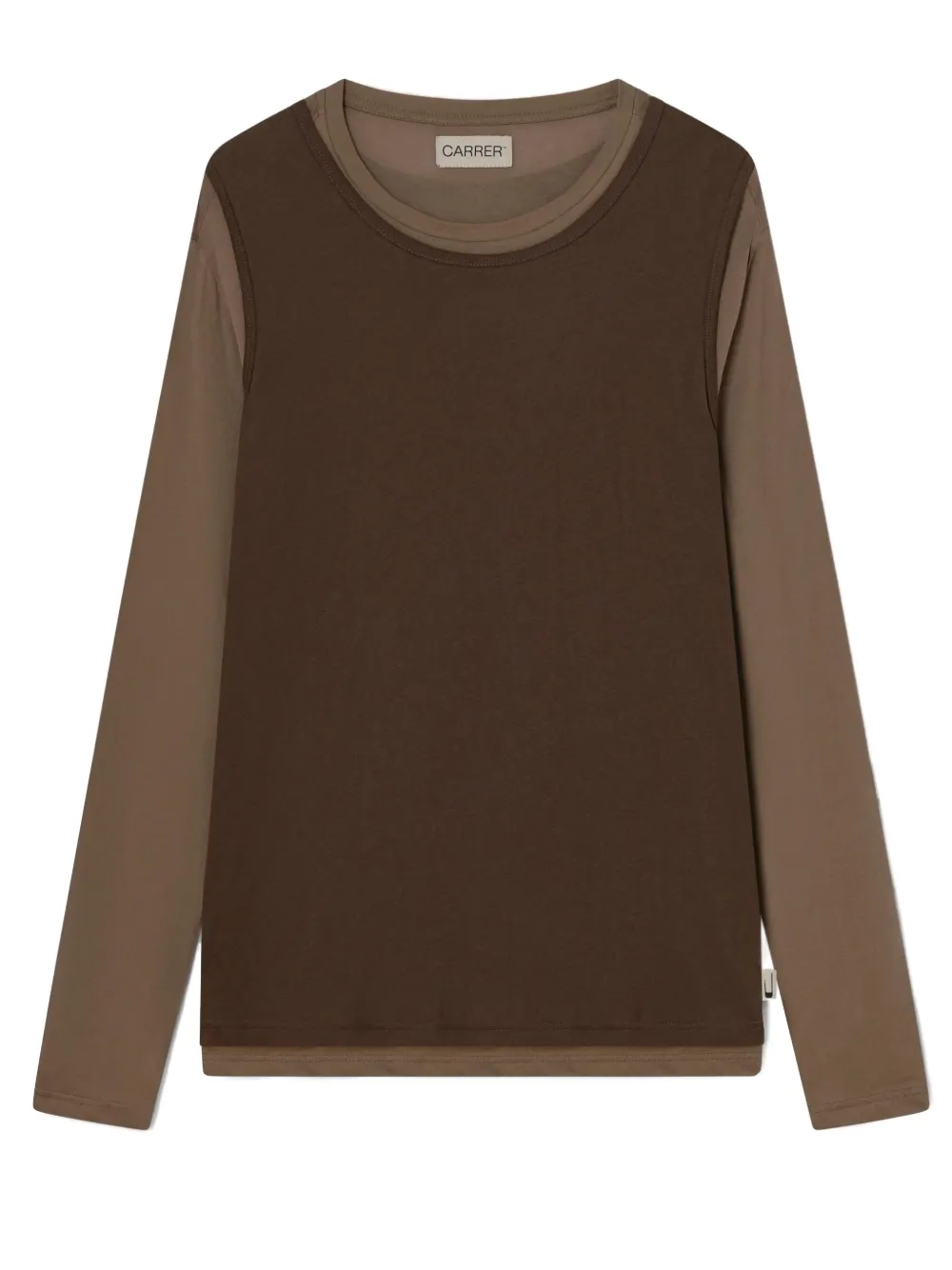 Càrrel Doria Double-layer T-shirt In Brown