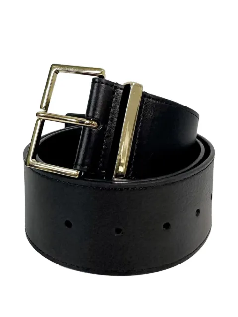 The Frankie Shop Evro square-buckle leather belt