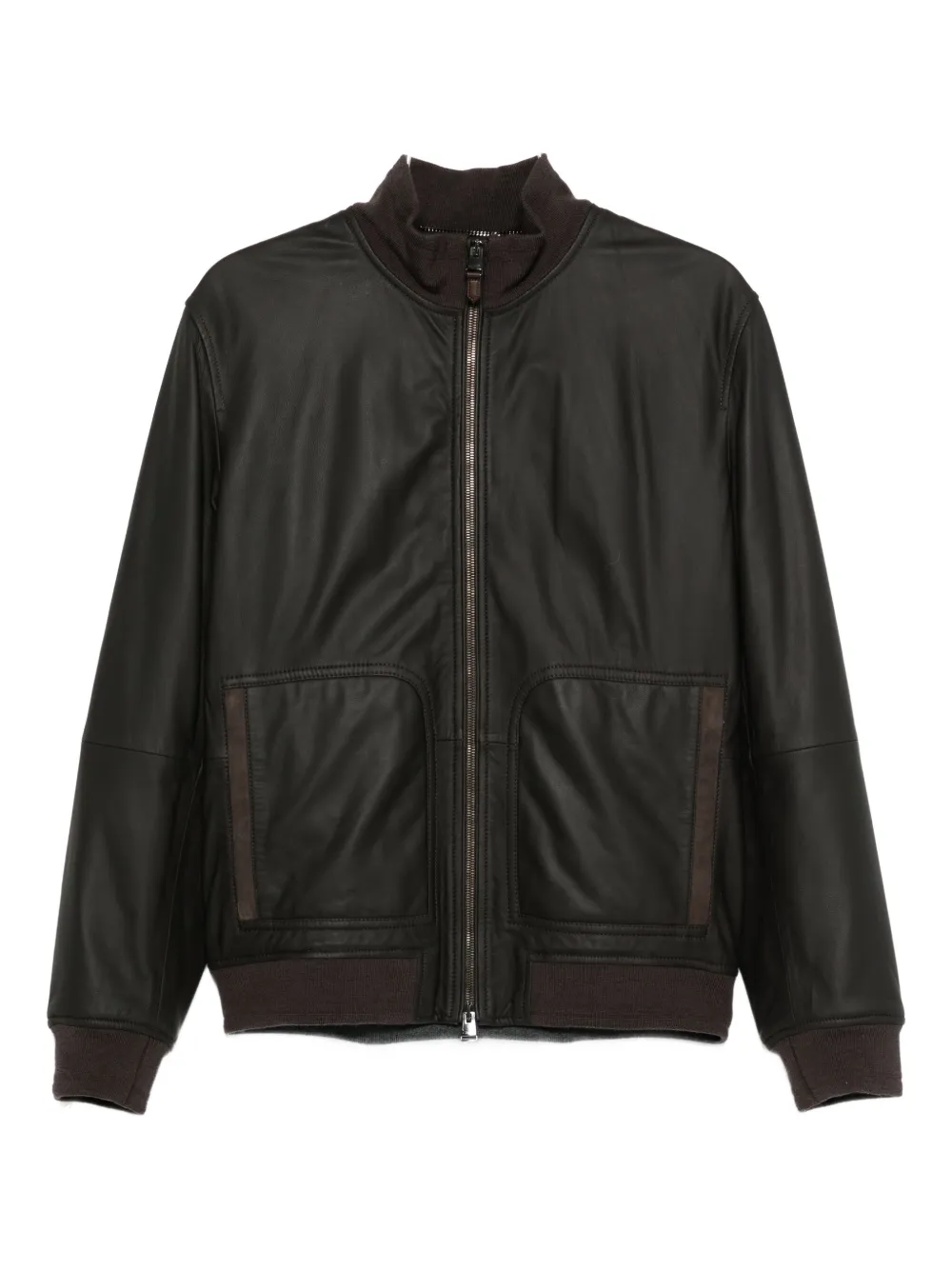 Canali Giacca in pelle - Marrone