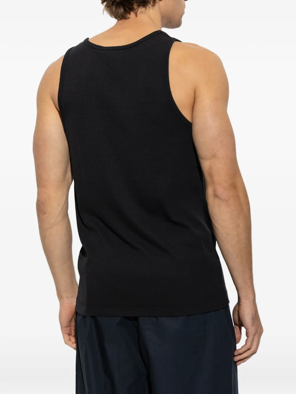 CDLP Geribbelde tanktop Zwart