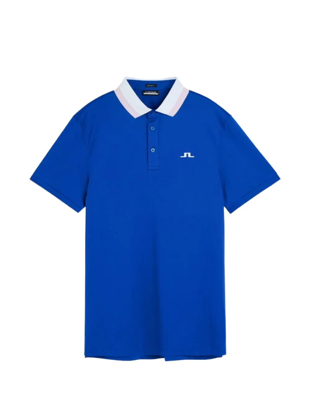 J.Lindeberg logo-embroidered colour-block polo shirt Blauw