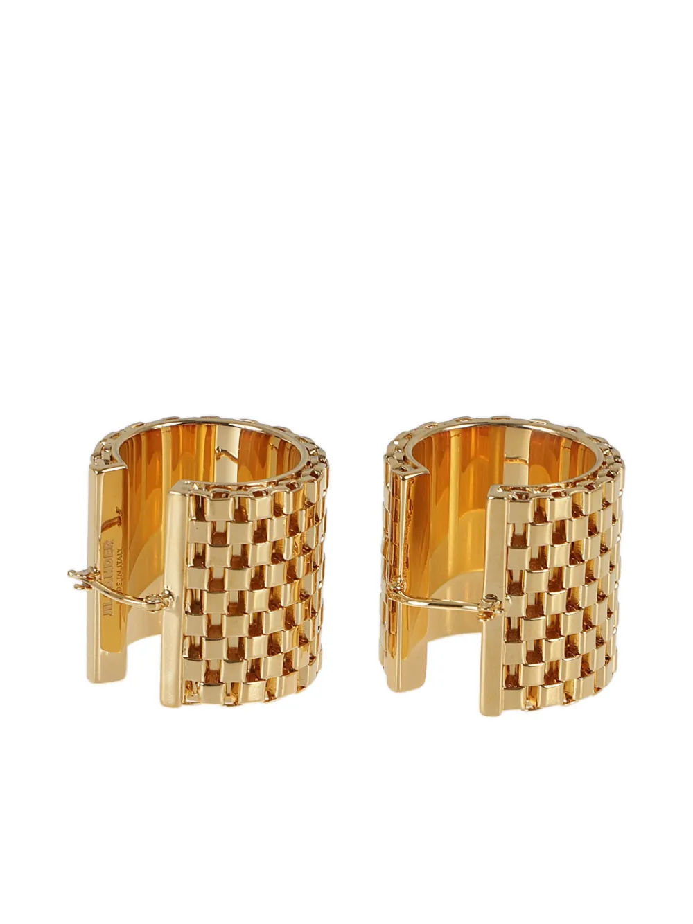 Jil Sander Oorringen met schakelketting - Goud